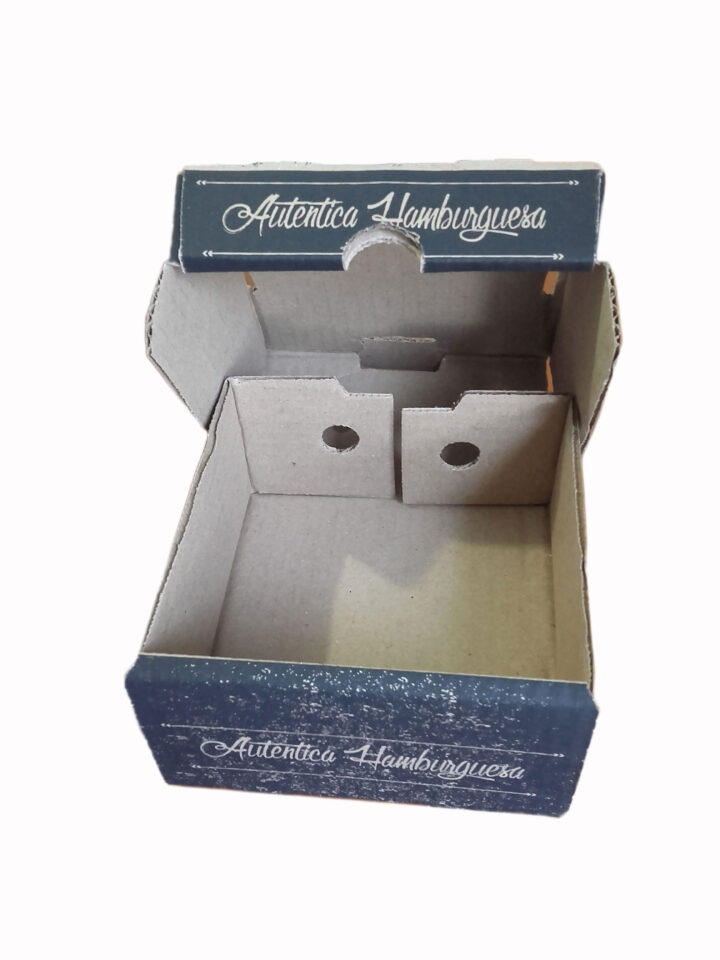 Caja de hamburguesa en carton